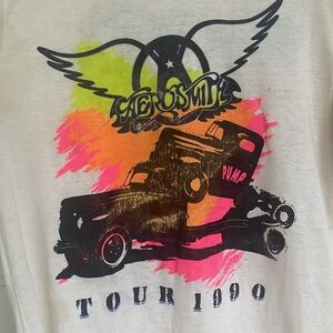 Vintage Aerosmith Pump Tour 1990 Single Stitch Tshirt Rare Rock Band 90s Boot XL